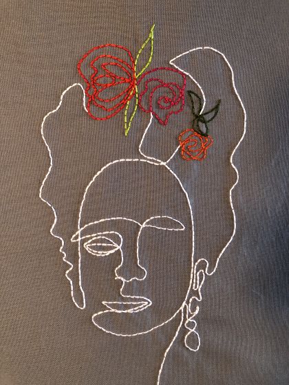 Frida Kahlo One Line Art